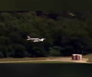 فرود بدون چرخ سسنا و سرنشینان ریلکس!