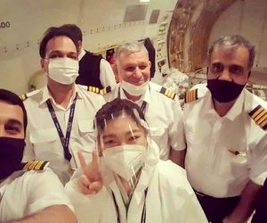 کروى پروازى هواپیمایى ماهان در حال بارگیرى اقلام بهداشتى از چین