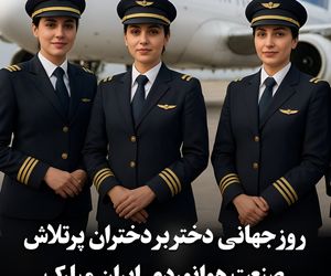 روز جهانی دختر بر دختران پرتلاش صنعت هوانوردی ایران مبارک