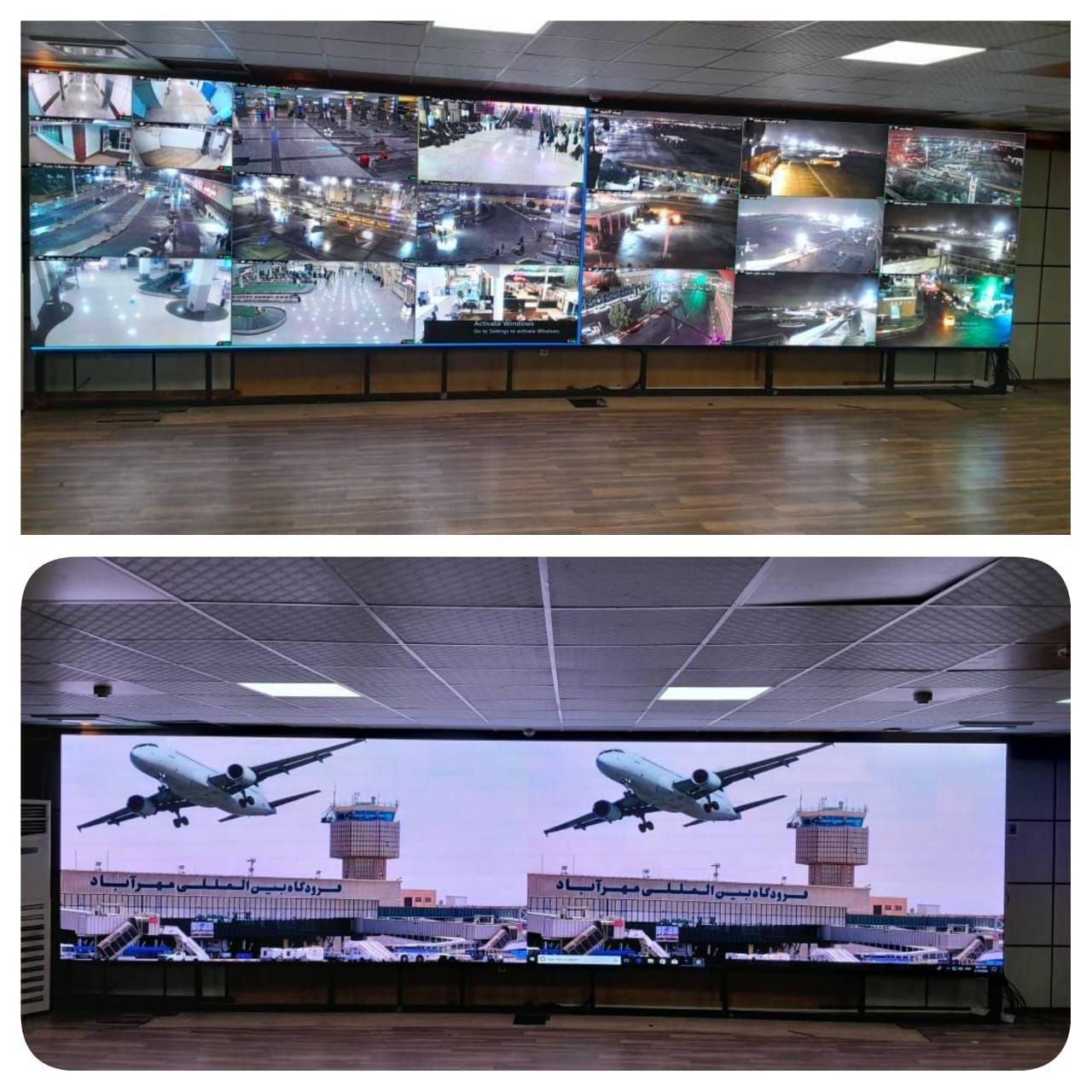 مرکز نظارت تصویری
 فرودگاه مهرآباد به نسل جدید ویدئو وال COB مجهز شد