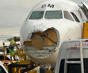  خلبان ماهر مانع فاجعه شد + فیلم