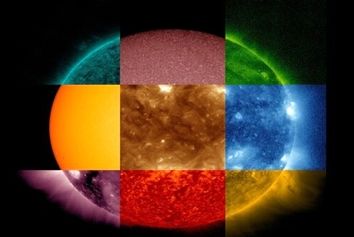 انتشار یک پازل ۹ رنگ از خورشید توسط ناسا