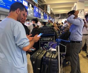 فرودگاه کابل در این ساعات، شلوغ‌تر از همیشه شده‌
