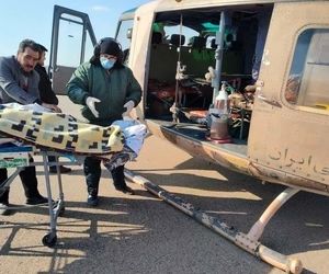 پرواز بالگرد اورژانس هوایی پایگاه هوانیروز تبریز برای نجات جان هم وطنان