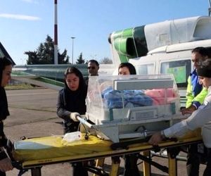 نوزاد ۲ روزه آستارایی سوار بالگرد اورژانس شد