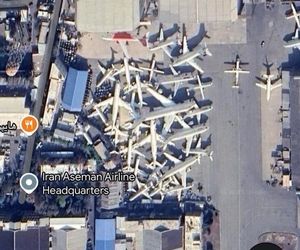 تصویر ماهواره‌ای از مهرآباد جنجال آفرید؛ واکنش کاربران به تجمع هواپیماها در فرودگاه مهرآباد
