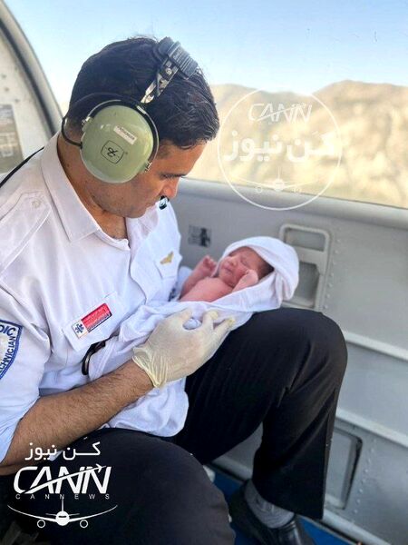 تولد نوزاد بر فراز آسمان خرم آباد + تصاویر