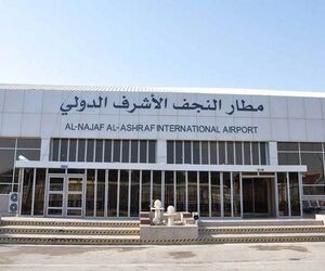 فرود اولین هواپیما در فرودگاه نجف اشرف از زمان آغاز شیوع کرونا