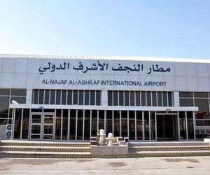 فرود اولین هواپیما در فرودگاه نجف اشرف از زمان آغاز شیوع کرونا