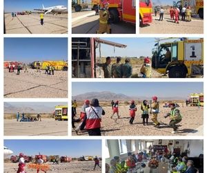 برگزاری تمرین کامل طرح اضطراری در فرودگاه کرمان