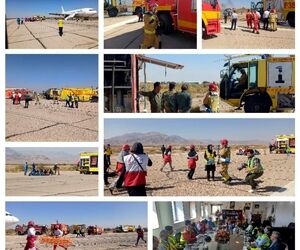 برگزاری تمرین کامل طرح اضطراری در فرودگاه کرمان