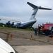 فرود اضطراری هواپیمای نظامی IL-76 روسیه در فرودگاه چرماشانکا کراسنویارسک
