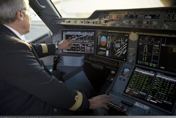 ارائه نخستین A350 XWB با صفحه نمایش لمسی کاکپیت