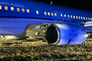 فرود اضطراری یک هواپیمای مسافربری در نروژ +فیلم