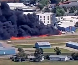 برخورد یک هواپیما در مونتانا با چند هواپیمای پارک شده