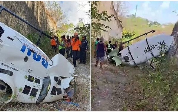 سقوط بالگرد حامل ۴ سرنشین در اندونزی