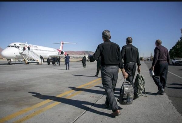 سفر هوایی ۷۲۱۰ زائر به عتبات عالیات ۶۵۳۳ زائر بازگشتند  