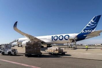 ایرباس A350 و انتقال ماسک از چین