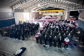 پیکر خلبان شهید بالگرد امدادی سانحه دیده هلال احمر تشییع شد