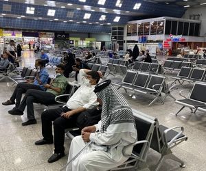 مسافران منتظر پرواز قشم ایر