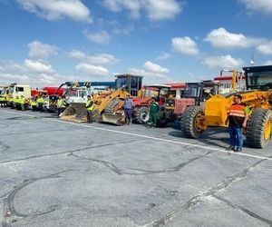 برگزاری مانور عملیات زمستانی فرودگاه گرگان