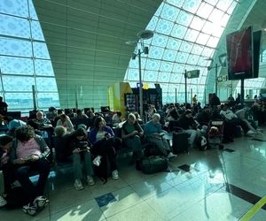 اختلال در فرودگاه دبی در نتیجه اختلال الکترونیکی جهانی + فیلم