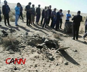 صدای انفجاری مهیب امروز صبح در حوالی روستای فخرآباد و سقوط قطعه‌ای از شئ عجیب از آسمان