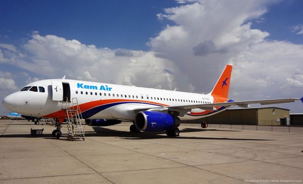 فرود اضطرارى بوئینگ٧٣٧ #کام_ایر افغانستان در فرودگاه مهرآباد