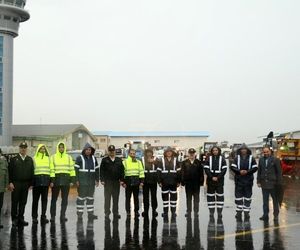 برگزاری تمرین عملیات زمستانی در فرودگاه رشت