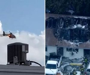 سقوط بالگرد روی ساختمانی در «فلوریدا»ی آمریکا