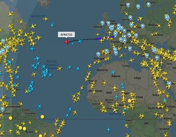 مفهوم انواع رنگ‌ها در flightradar 24