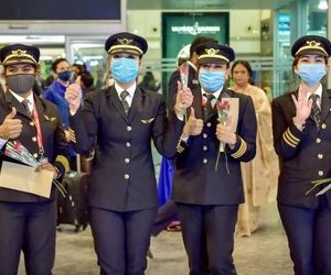 طولانی‌ترین پرواز مسافربری تاریخ هند، توسط چهار خلبان و کمک خلبان زن انجام شد.