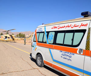 انتقال اضطراری بیمار با بالگرد اورژانس هوایی از محلات به اراک