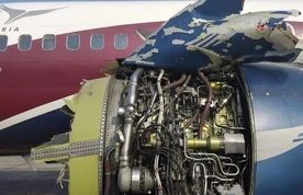 فرود اضطراری
 بوئینگ ۷۳۷ آریک‌ایر با یک موتور