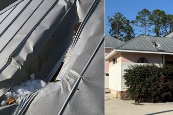 سقوط تکه یخ از هواپیما، سقف خانه‌ای را در فلوریدا سوراخ کرد +تصاویر