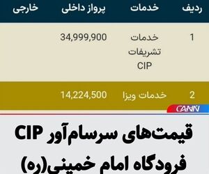 قیمت‌های سرسام‌آور CIP فرودگاه امام خمینی(ره)