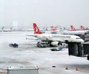 لغو برخی پروازهای فرودگاه های استانبول به دلیل بارش برف