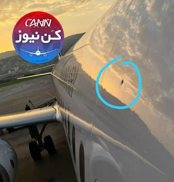 اصابت گلوله به ایرباس A321 neo