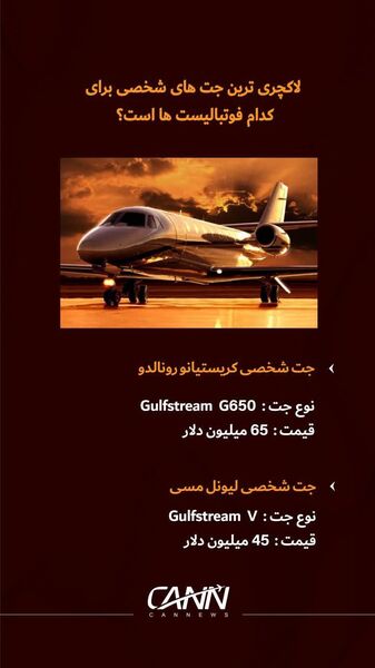 لاکچری ترین جت‌های شخصی برای کدام فوتبالیست‌ها است؟
