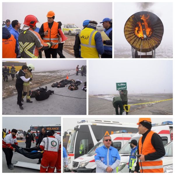 تمرین کامل طرح
 اضطراری فرودگاه شهدای اراک برگزار شد