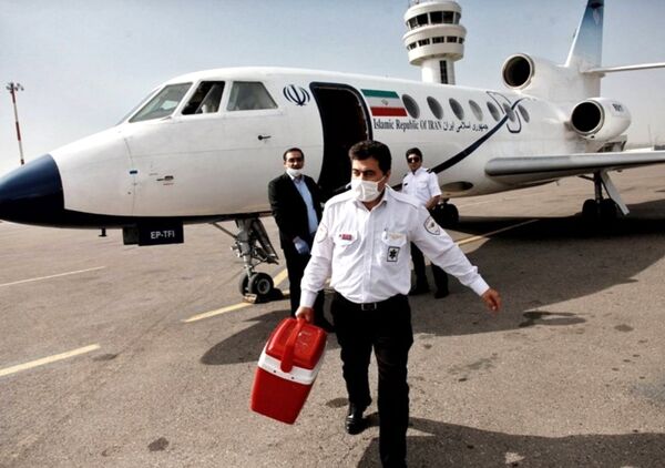 انتقال فوری قلب اهدایی توسط بالگرد اورژانس