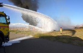 رزمایش تمرین کامل طرح اضطراری فرودگاه شهید باکری ارومیه