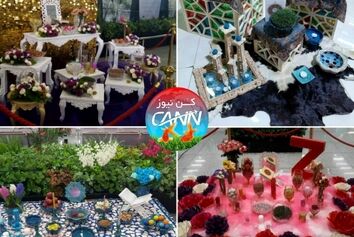 تصاویری از سفره‌های هفت‌سین ترمینال‌های فرودگاه مهرآباد تهران