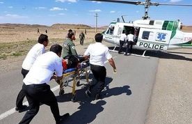 انتقال مصدوم 
سقوط از ارتفاع‌ با هواپیمای اورژانس استان تهران