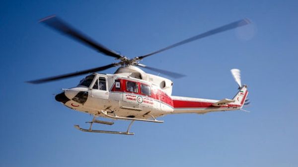 پرواز بالگرد اورژانس بستک برای نجات کودک ۲ساله