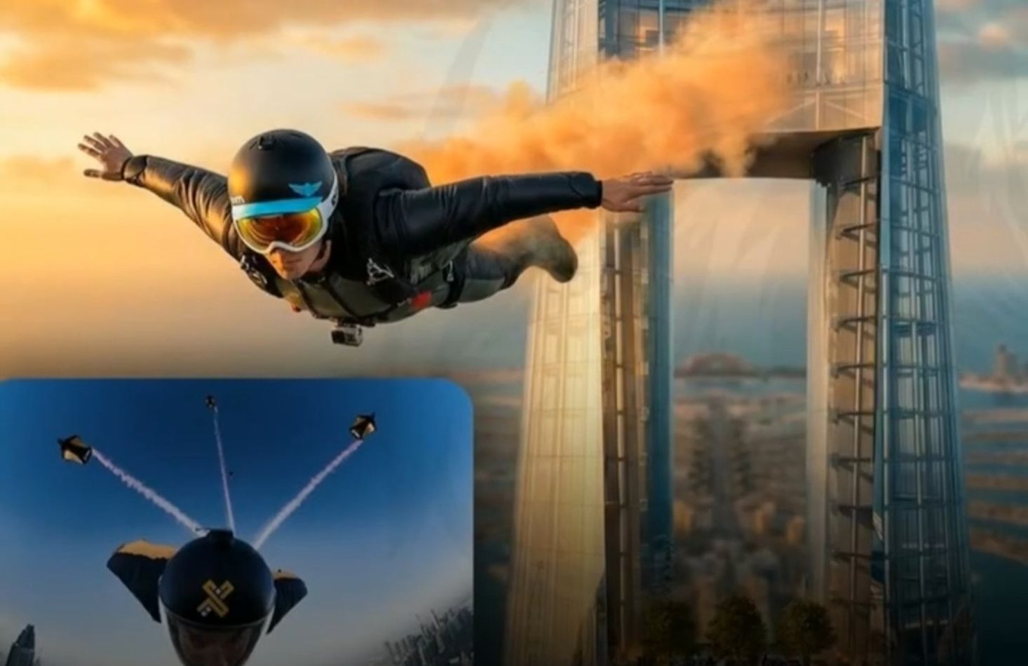 پنج چترباز رکوردشکن در آسمان دبی!