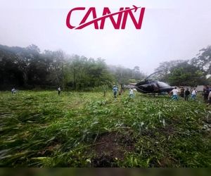 فرود اضطراری هلیکوپتر رئیس جمهور هندوراس در جنگل! +فیلم